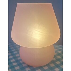 ONEWISH Mushroom Lamp Pink Bedside Table Lamp-Nightstand Nightlight Dimmable